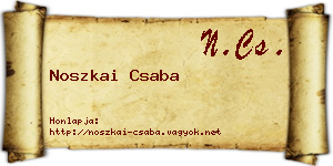 Noszkai Csaba névjegykártya